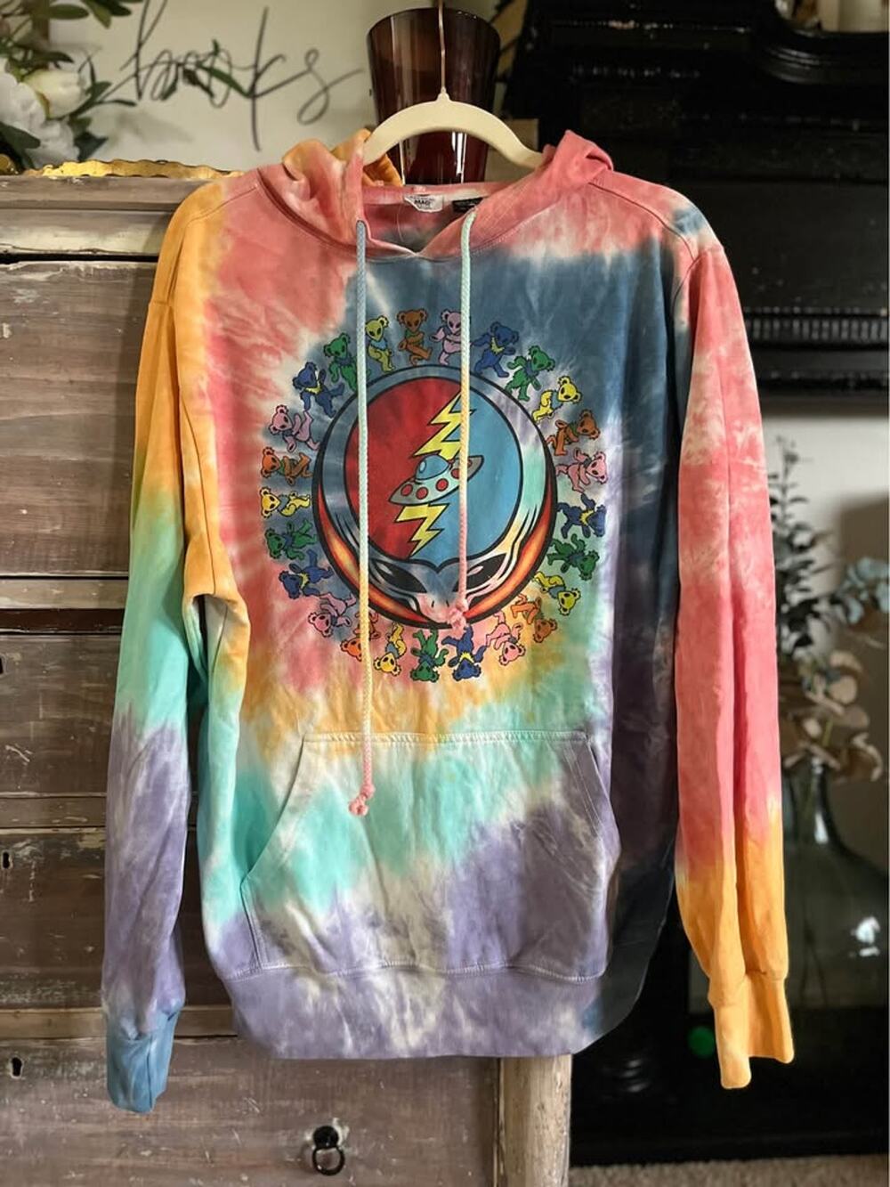 Grateful Dead Mad Engine Tie-Dye Hoodie Medium Band Sweatshirt Dancing Bears